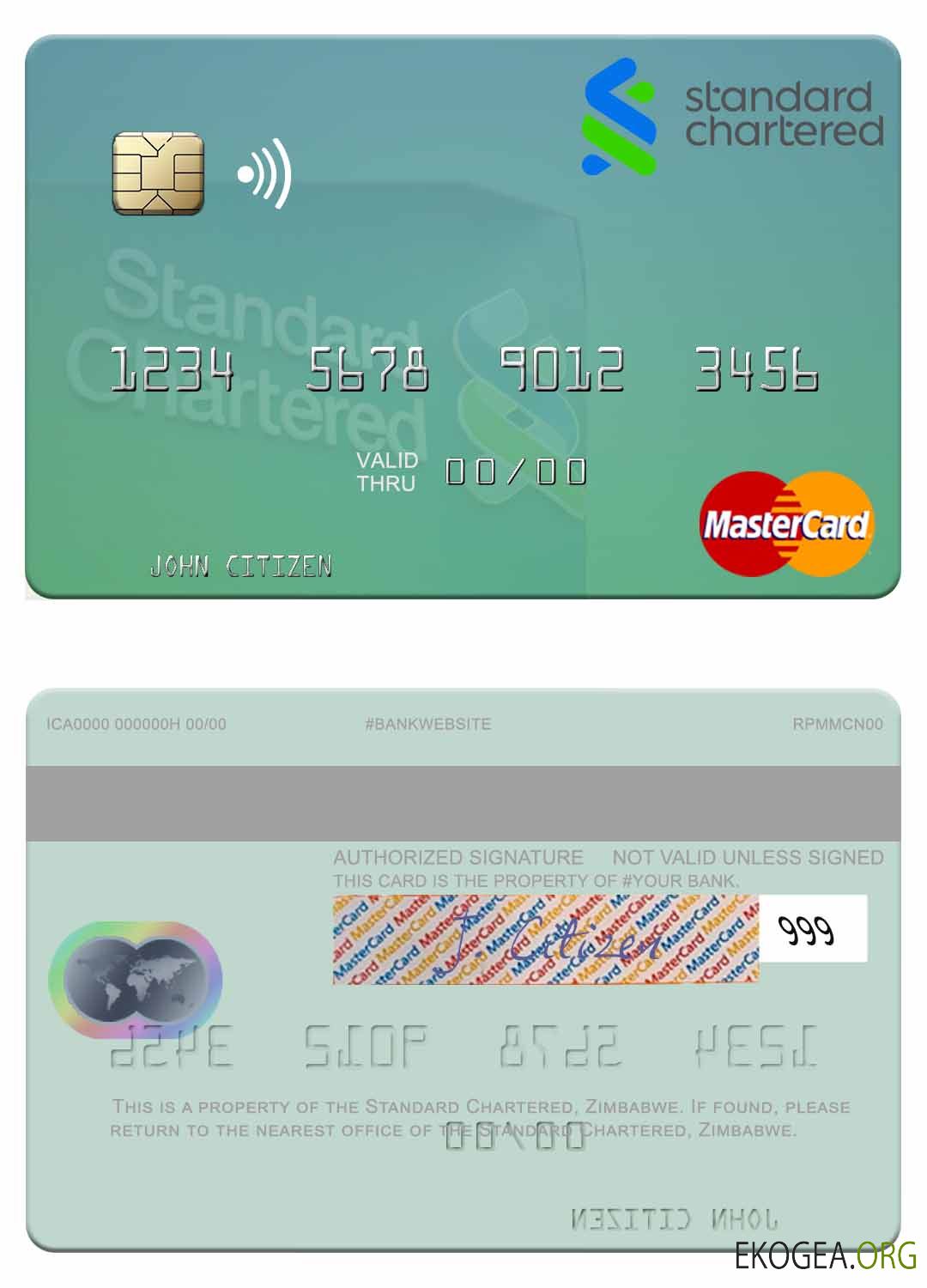 Carte Mastercard Standard Chartered du Zimbabwe